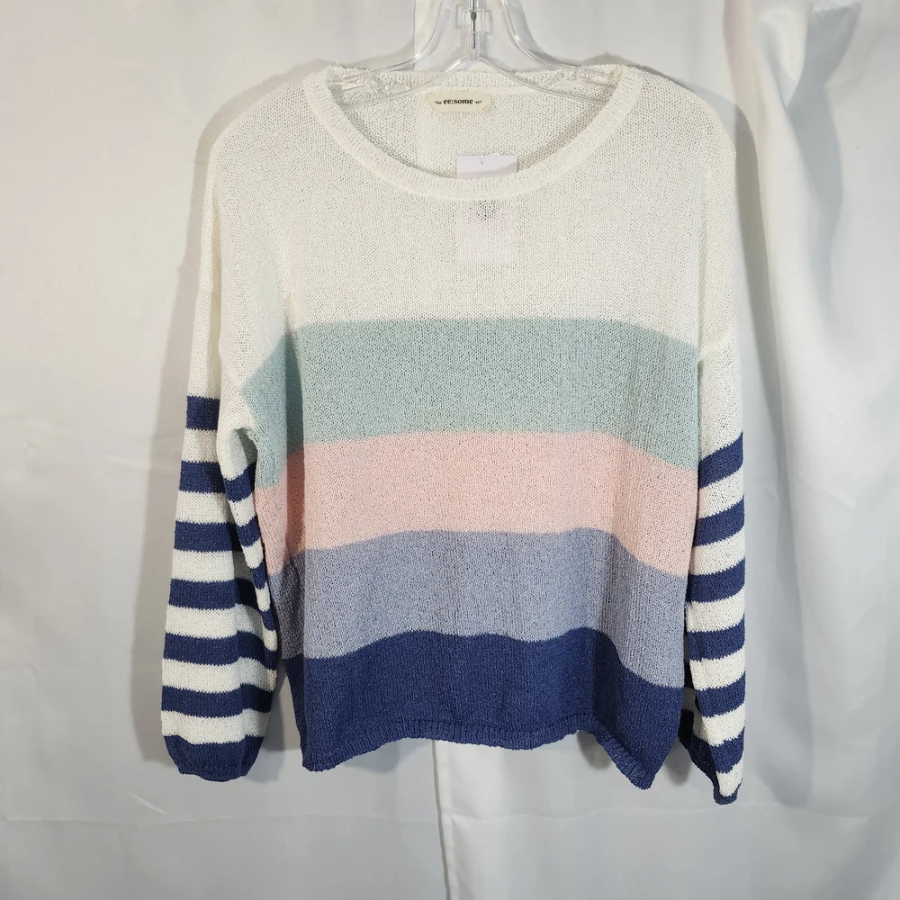 Eesome Pastel Striped Women's Sweater
